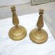 Pair of vintage candle holders in golden brass