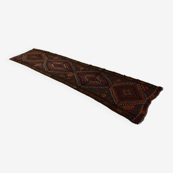 Anatolian handmade kilim rug 435 cm x 115 cm