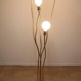 Vintage model F415 floor lamp in gold metal, Saint Germain Lumière edition, 1970