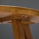 Brutalist Round Coffee Table in Solid Wood, France, 1960s