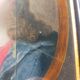 Ancient painting on glass depicting a female figure XVlll century