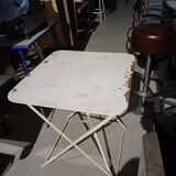 Folding iron table