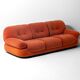 Vintage 'Sapporo' 3-seater sofa in suede by Mobil Girgi, 1970s