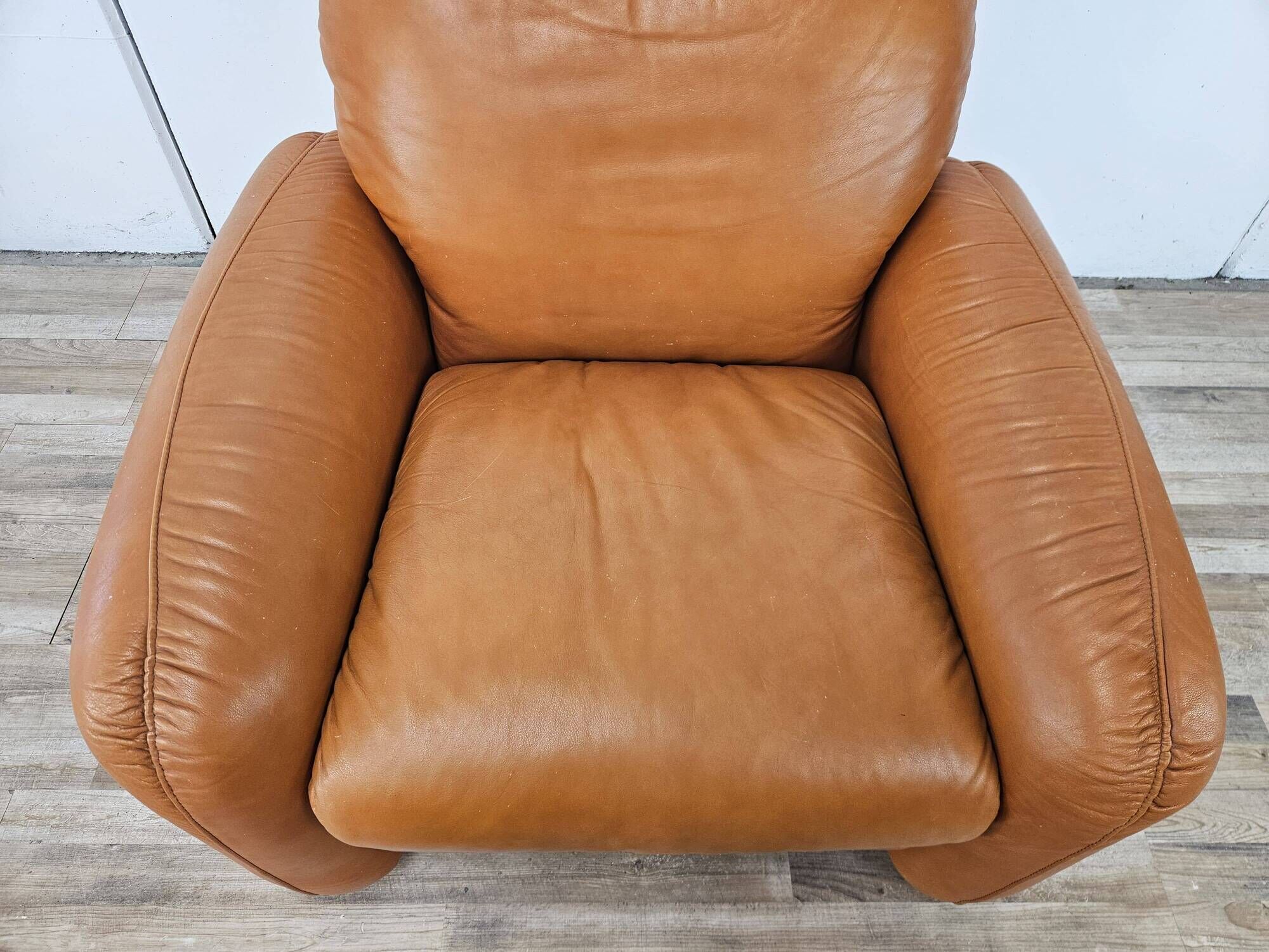 "Piumotto" leather armchair by Arrigo Arrigoni for Busnelli, 1970