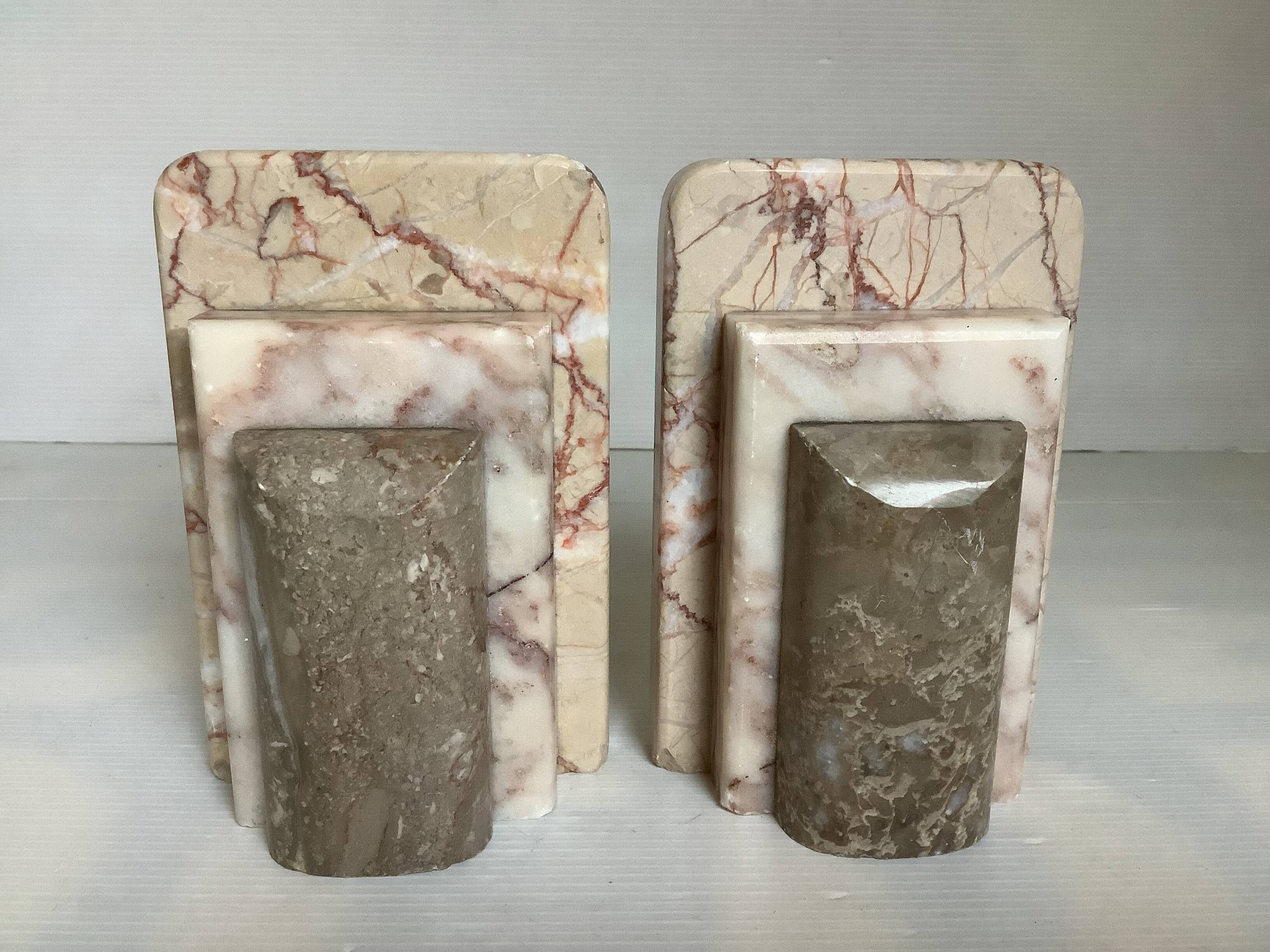 Pair of marble bookends