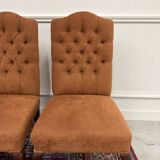 Set of Classic English Upholstered Chesterfield Chairs