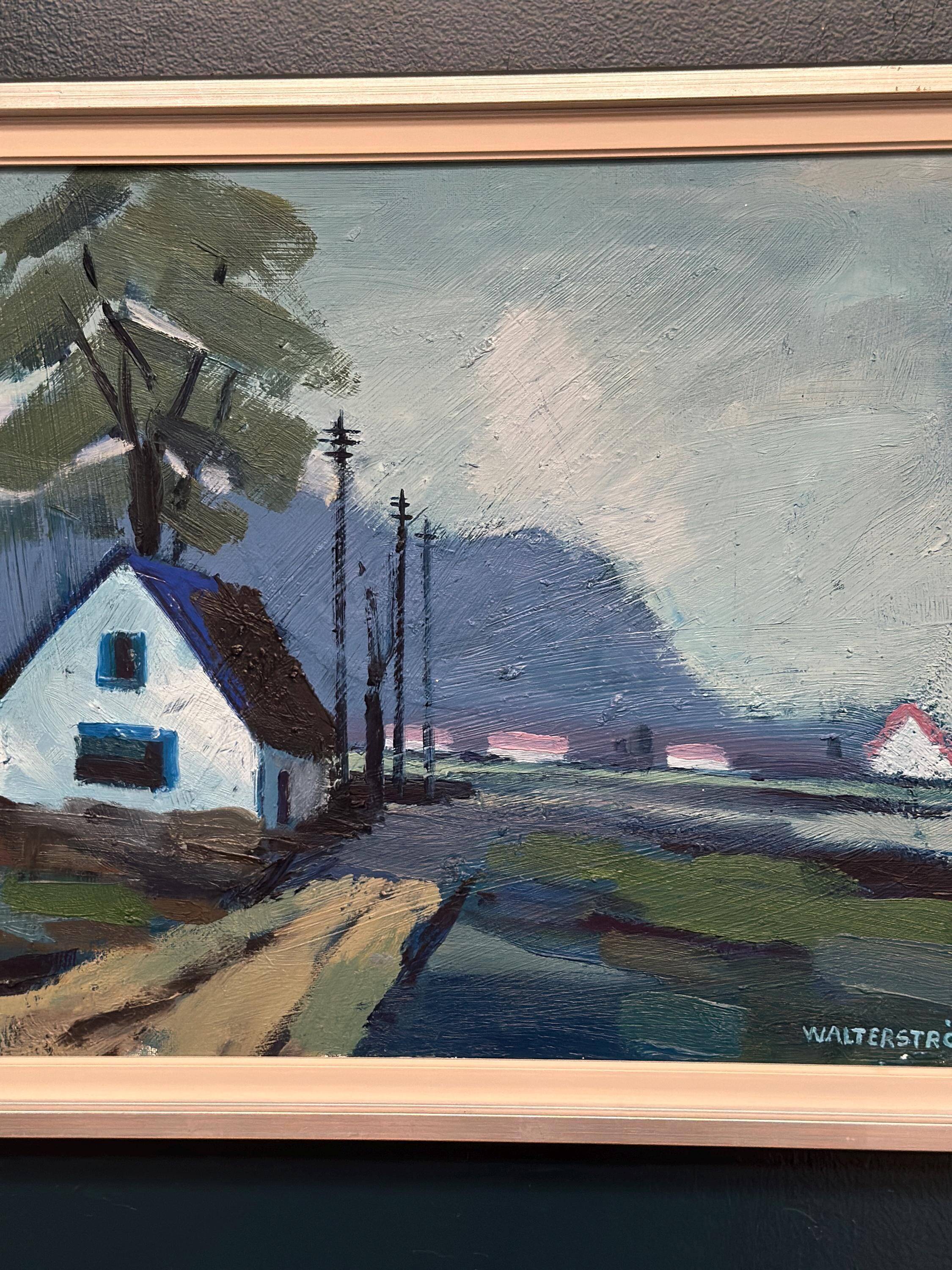 Swedish Oil on Canvas – “Landscape with House” by Ingvar Walterström