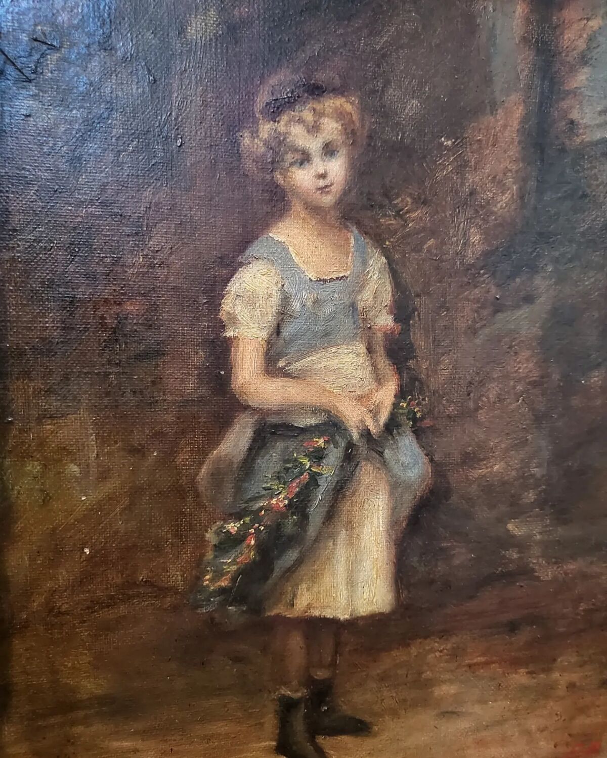 Oil on canvas to the girl