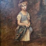 Oil on canvas to the girl