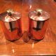 2 copper spice pots
