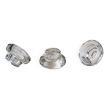 Set of 3 glass candle holders