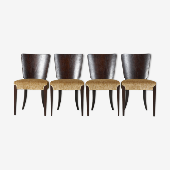 Set of 4 model h-214 j. halabala dining chairs, 30