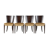 Set of 4 model h-214 j. halabala dining chairs, 30