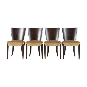 Set of 4 model h-214 j. halabala dining chairs, 30