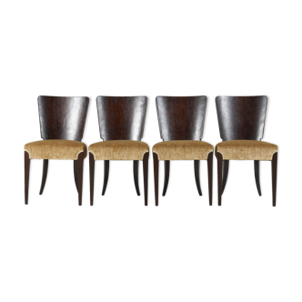Set of 4 model h-214 j. halabala dining chairs, 30