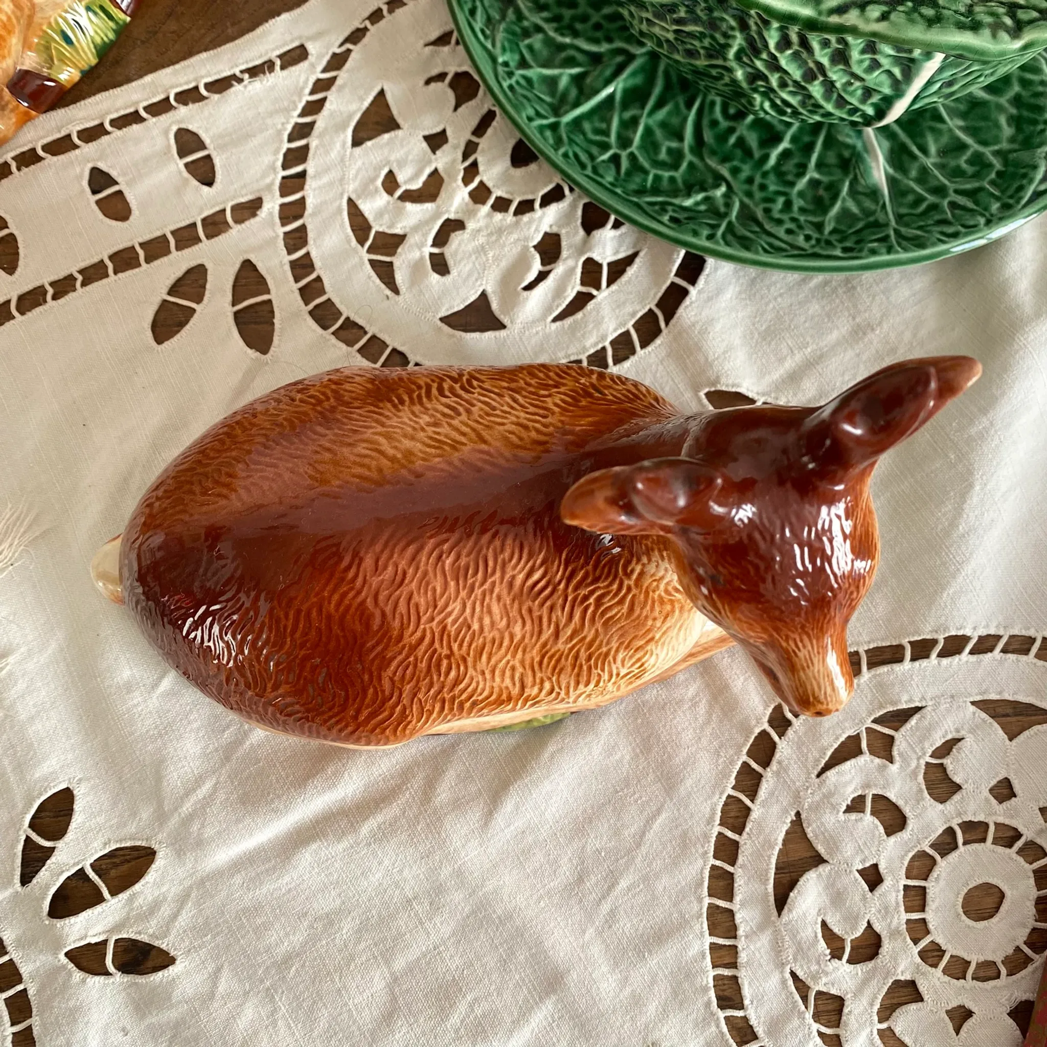 Zoomorphic terrine deer Michel Caugant