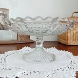 Glass fruit bowl on foot
