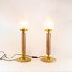 Set of XL Art Deco lamps in heavy marble