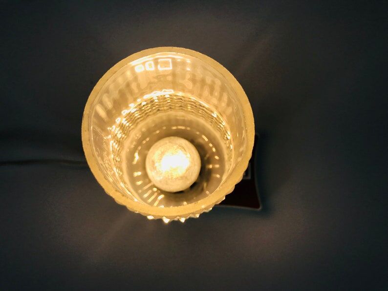 Crystal bedside lamp - Germany 1970s