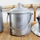 3 mismatched milk jars