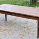 Oak farmhouse table nineteenth century feet spindles 2 drawers 199cm