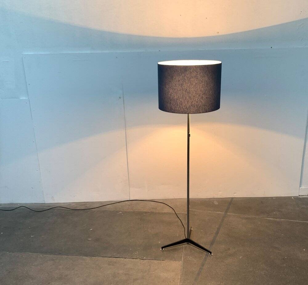 Blue tripod floor lamp from the mid-century German space age by Staff Leuchten, 1960s.