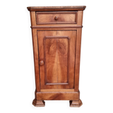 Blond solid cherry and veneer bedside table, Louis Philippe, period X.