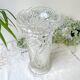Vintage glass vase with geometric pattern