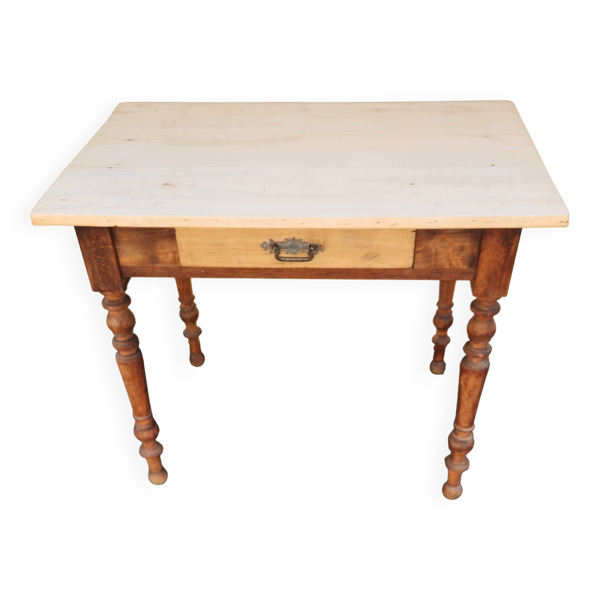Bureau en bois brut, années 1960-1970