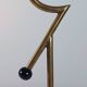 Bougeoir sculptural vintage postmoderne en laiton chromé des années 80
