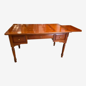Cherry desk signed E. MENARD with retractable shelf Louis-Philippe