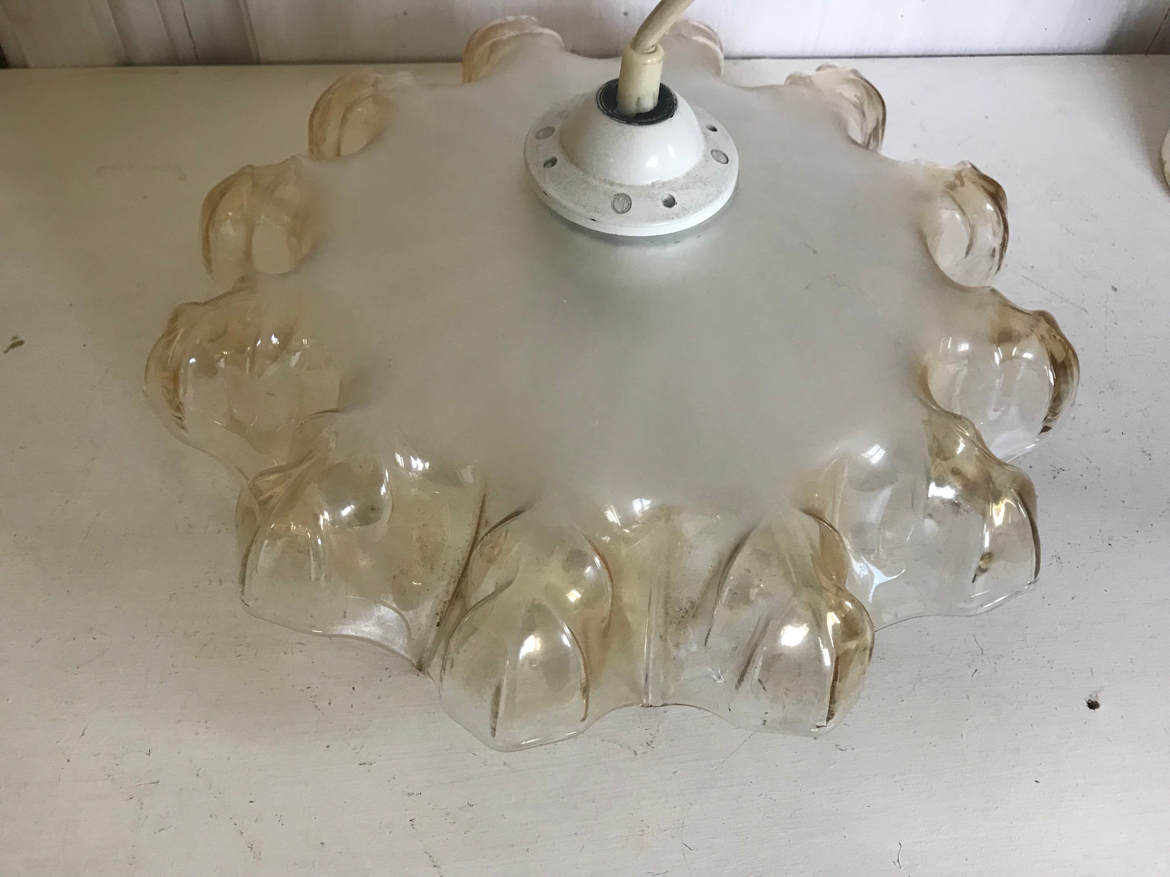 Vintage glass pendant lamp