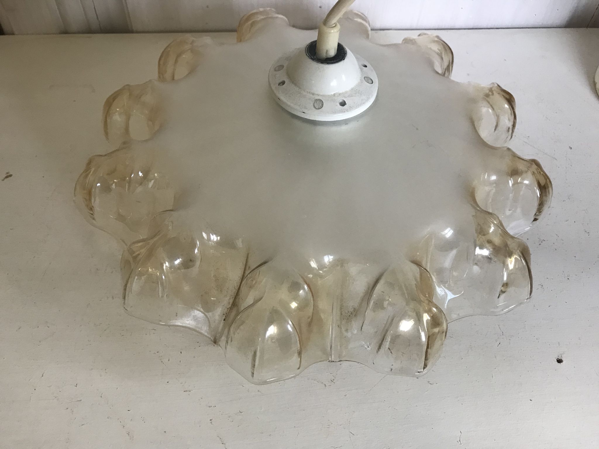 Vintage glass pendant lamp