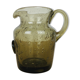 Vintage smoked bubbled glass pitcher