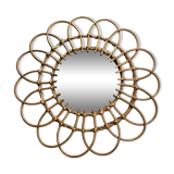 Rattan mirror from the 70s