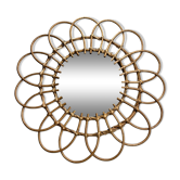 Rattan mirror from the 70s