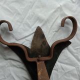 Bronze lily andirons