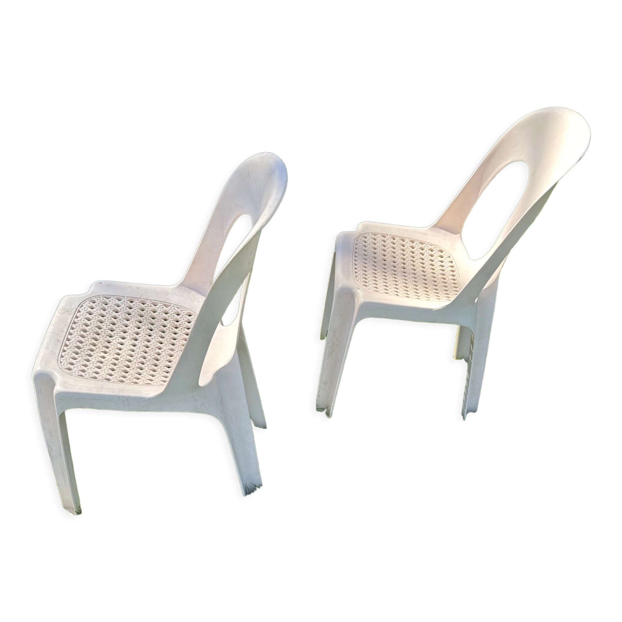 Paire de chaises Stamp Henry Massonnet vintage