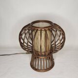 Lampe en rotin Années 70