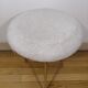 Tabouret en moumoute blanc