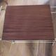 wooden and brass vinyl door trolley from the 1960s/1970s