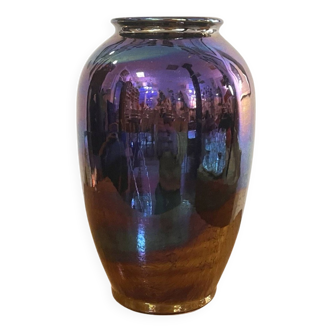 Vase opalescent type 650/20 Bay Keramik, Allemagne années 1970.
