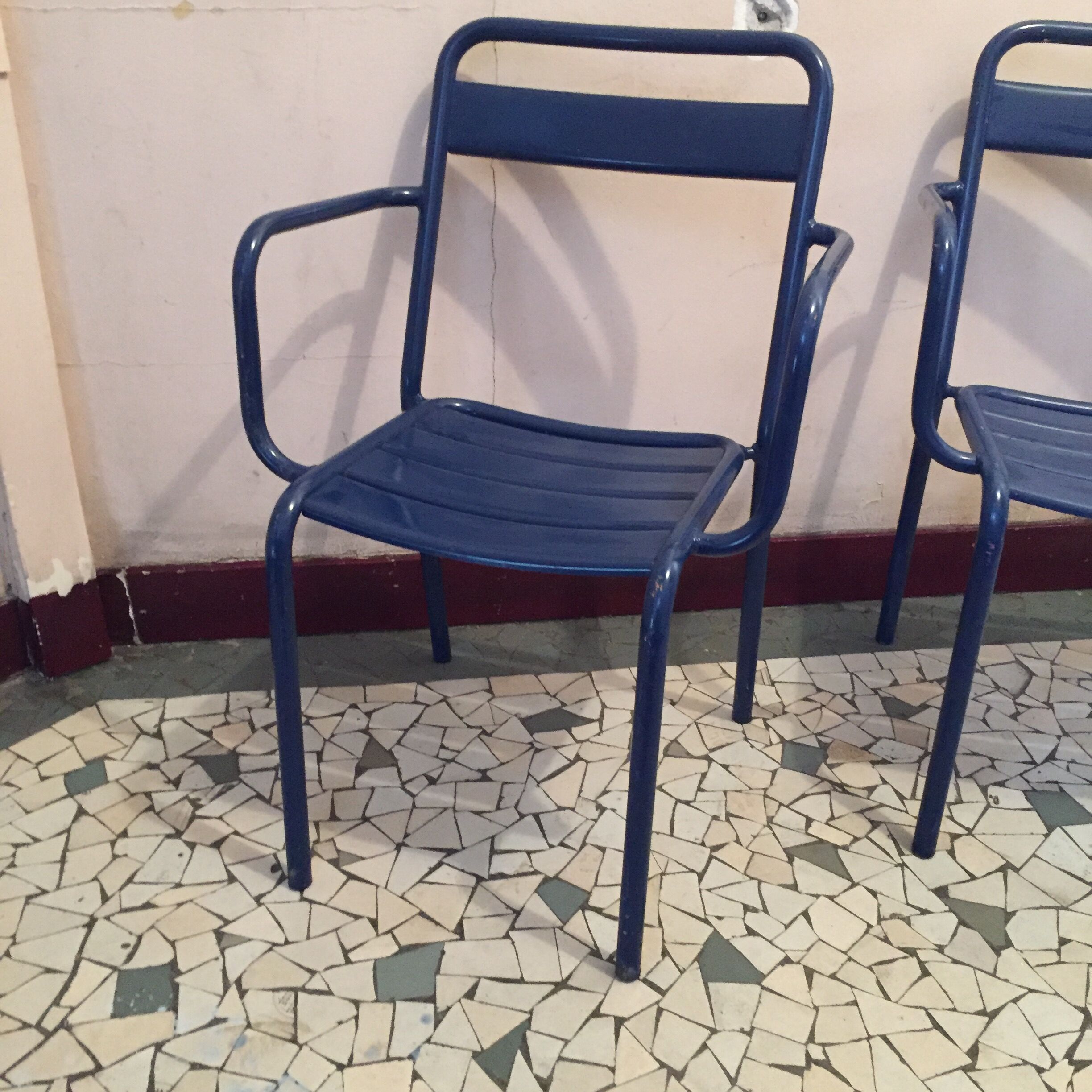 Paire de chaises extérieures Fermob 1980