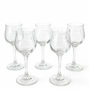 Lot 5 Verres à pied en cristallin sérigraphie transparent