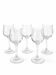 Lot 5 Verres à pied en cristallin sérigraphie transparent