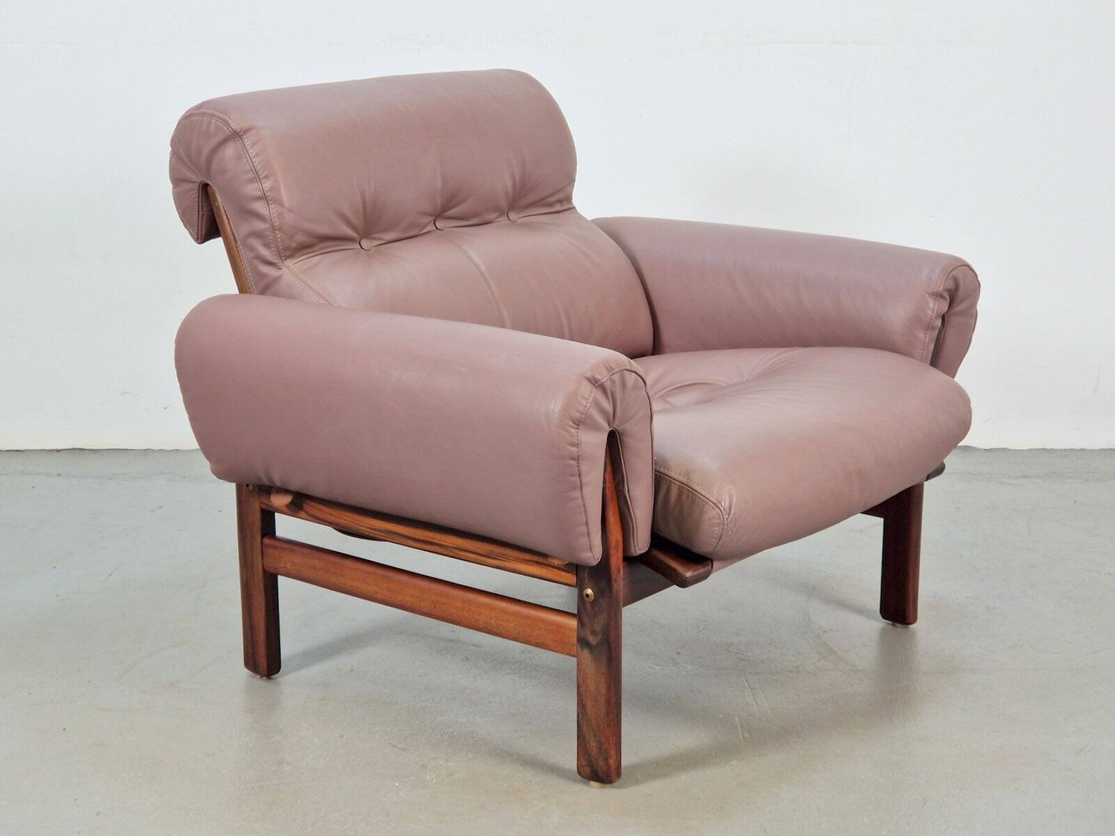 Vintage Teak Leather Armchair from Coja, Netherlands, 1960s