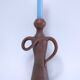 Anthropomorphic ceramic candle holder for women signed