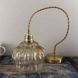 Amber glass pendant light