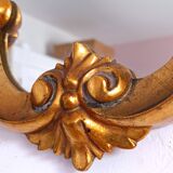 Baroque style gilded wooden mirror