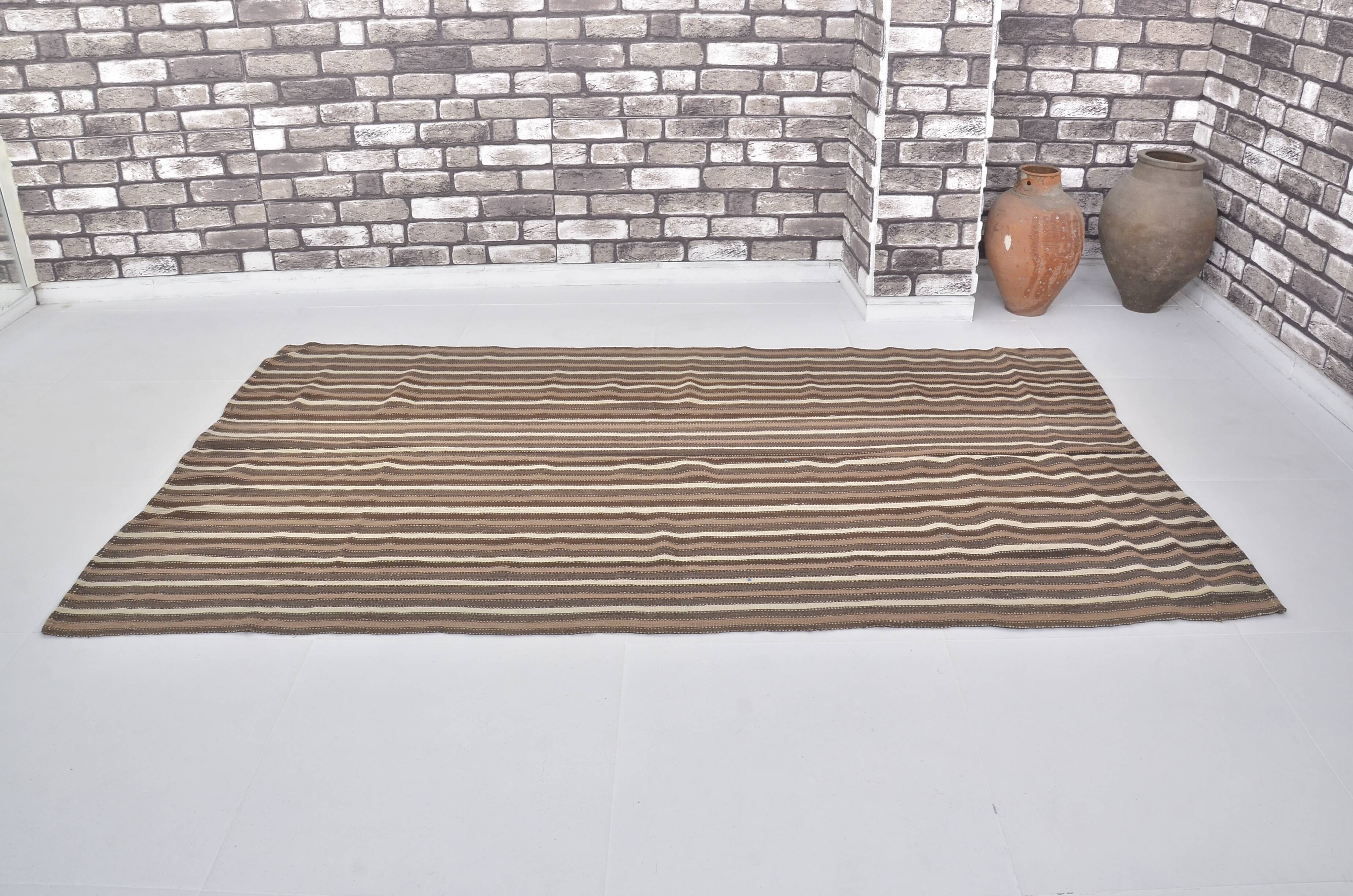 Neutral Stripe Handmade Kilim Rug sku 1676